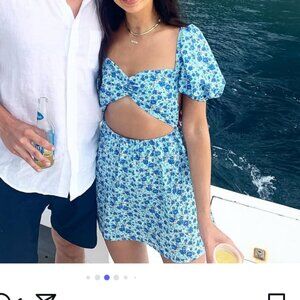 Beginning Boutique Chelsea Blue Floral Dress